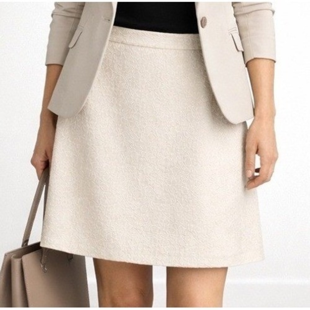 Vince Camuto Womens Skirt 2 Ivory Lace Mini Classic Occassion Feminine Coquette